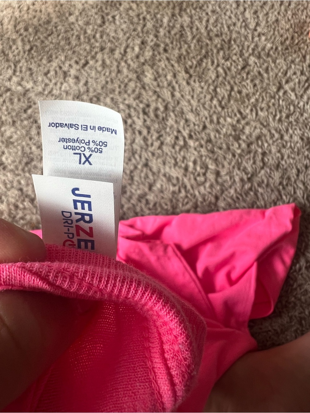 Pink womens Graphic Tee with Bunny Lettering - Picture 3 of 3